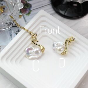 Large Swan Baroque Pearl Necklace Option  C or D Available